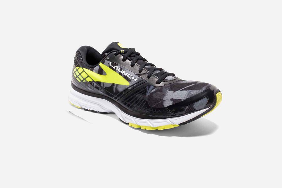 Tenis Corrida Brooks Launch 3 Masculino Brasil - Pretas/Cinzentas 3145698-KW